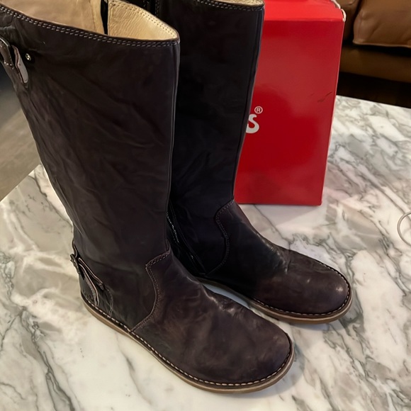 Fashionable purple high boots size 10 - Picture 2 of 5